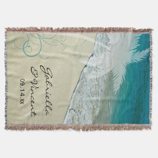 Tropical Beach Wedding Keepsake Decke (Vorderseite)