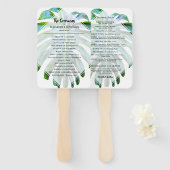 Tropical Beach Wedding Leaf Muster Fächer (Vorne und Hinten)