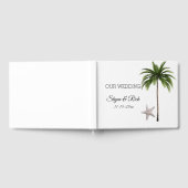 Tropical Beach Wedding Palme Personalisiert Gästebuch (Voll)