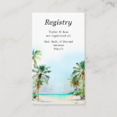Tropical Beach Wedding Registry Begleitkarte (Vorderseite)