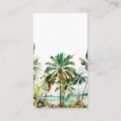 Tropical Beach Wedding Registry Begleitkarte (Rückseite)
