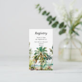 Tropical Beach Wedding Registry Begleitkarte (Stehend Vorderseite)