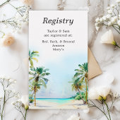Tropical Beach Wedding Registry Begleitkarte