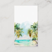 Tropical Beach Wedding Registry Begleitkarte (Rückseite)