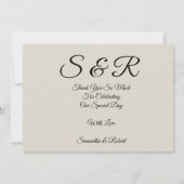 Tropical Beach Wedding & Rings Vielen Dank, dass S Einladung (Rückseite)