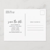 Tropical Beach Wedding Save the Date Ankündigungspostkarte (Rückseite)