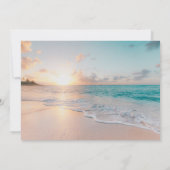 Tropical Beach Wedding Save the Date Karte (Rückseite)