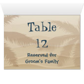 Tropical Beach Wedding Tischnummer (Innenansicht Horizontal (Unten))