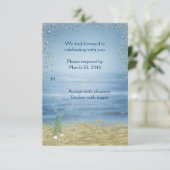 Tropical Beach Wedding UAWG Einladung (Stehend Vorderseite)