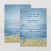 Tropical Beach Wedding UAWG Einladung (Vorne/Hinten)