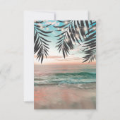 Tropical Beach Wedding UAWG | Lichtzeichenfolge RSVP Karte (Rückseite)