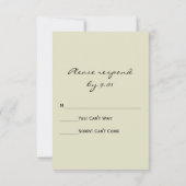 Tropical Beach Wedding UAWG Response Card RSVP Karte (Rückseite)