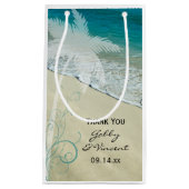 Tropical Beach Wedding Vielen Dank Kleine Geschenktüte (Vorderseite)