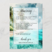 Tropical Beach Wedding Welcome & Itinerary Programm (Rückseite)