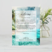 Tropical Beach Wedding Welcome & Itinerary Programm (Stehend Vorderseite)