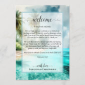 Tropical Beach Wedding Welcome & Itinerary Programm (Vorderseite)