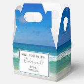 Tropical Beach Wedding werden Sie meine Bridesmaid Geschenkschachtel (Geöffnet)