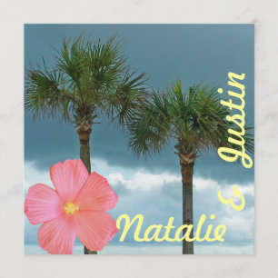 Tropical Beach Wedeldusche Einladung