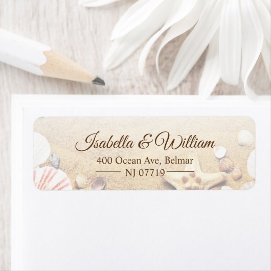 Tropical Beach Wedfish Address (Insitu)