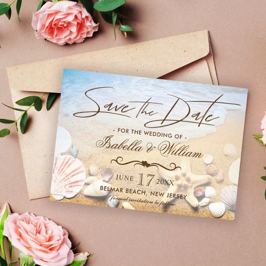 Tropical Beach Wedfish Save the Date