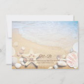Tropical Beach Wedfish Save the Date Card (Rückseite)
