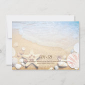 Tropical Beach Wedfish Save the Date Card (Rückseite)
