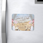 Tropical Beach Wedfish Save the Date Magnet