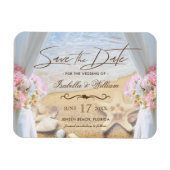Tropical Beach Wedfish Save the Date Magnet (Horizontal)