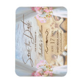 Tropical Beach Wedfish Save the Date Magnet (Vertikal)