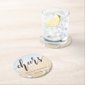 Tropical Beach Wedfish Summer Runder Pappuntersetzer (Vor Ort)