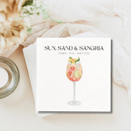 Tropical Beach Wedk Drink Bar Napkins Serviette