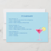 Tropical Beach Weekend Bachelorette Einladung (Rückseite)