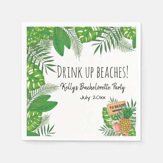 Tropical Beach Weekend Serviette (Vorderseite)