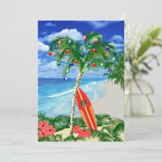 Tropical Beach Weihnachten (Stehend Vorderseite)
