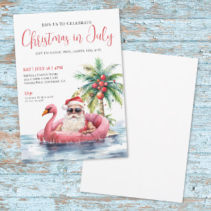 Tropical Beach Weihnachten im Juli Einladung