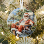 Tropical Beach Weihnachten Weihnachten Weihnachten Ornament Aus Metall<br><div class="desc">Weihnachten Weihnachten im tropischen Strand Weihnachten Weihnachtsfeiern im Weihnachtsgeschoss des Weihnachtsmannes. Weitere Designs finden Sie unter Evco Holidays www.zazzle.com/store/evcoholidays</div>