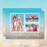 Tropical Beach Weihnachts-Foto Feiertagskarte<br><div class="desc">Teilen Sie Ihre Lieblings-Strandurlaube oder Fotos mit dieser lustigen tropischen Strandsandkarte und der Weihnachtskarte des Meeres mit Ihrer Nachricht in schicken weißen Schriften. Wählen Sie Matte für schwerstes Papier und High Definition für beste Druckqualität.</div>
