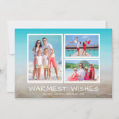 Tropical Beach Weihnachts-Foto Feiertagskarte (Vorderseite)