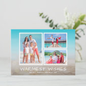 Tropical Beach Weihnachts-Foto Feiertagskarte (Stehend Vorderseite)