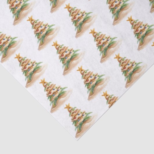 Tropical Beach Weihnachtsbaum Seidenpapier (Detail)