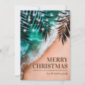 Tropical Beach Weihnachtskarte Feiertagskarte (Vorderseite)
