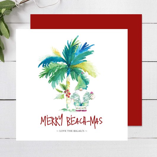 Tropical Beach Weihnachtskarten Mitteilungskarte