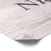 Tropical Beach Window White Wood Banner Poster (Ecke)