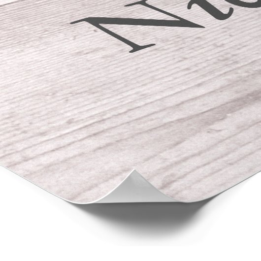 Tropical Beach Window White Wood Banner Poster (Ecke)