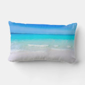 Tropical Beach with a Turquoise Sea Wedding Lendenkissen (Rückseite)