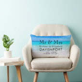 Tropical Beach with a Turquoise Sea Wedding Lendenkissen (Stuhl )
