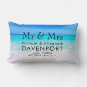 Tropical Beach with a Turquoise Sea Wedding Lendenkissen (Vorderseite)