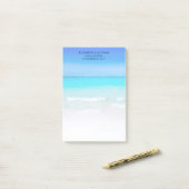 Tropical Beach with a Turquoise Sea Wedding Post-it Klebezettel (Auf Schreibtisch)