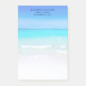 Tropical Beach with a Turquoise Sea Wedding Post-it Klebezettel (Vorderseite)