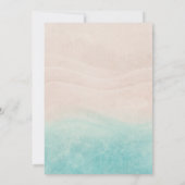 Tropical Beach with Hibiscus Flower Wedding Einladung (Rückseite)